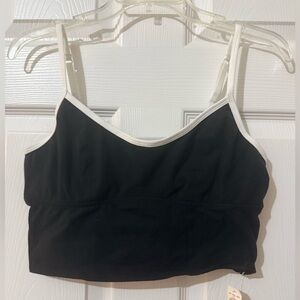 Aerie Black Tee with White Trim